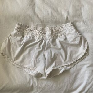 White lululemon shorts